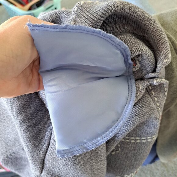 Vintage Women's Cotton Ramie Size Small Embroidered Floral Festival Sweater 3D - Picture 10 of 10